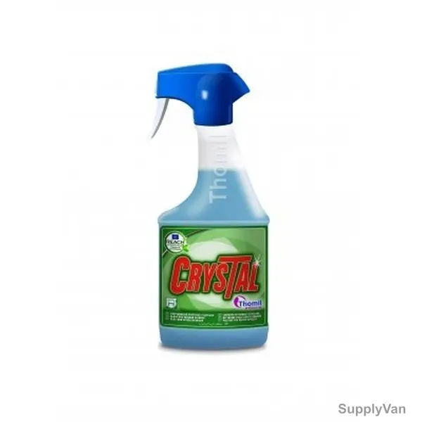 Thomil Crystal Glass and Mirror Cleaner, Coconut Scented, 750ML, Blue