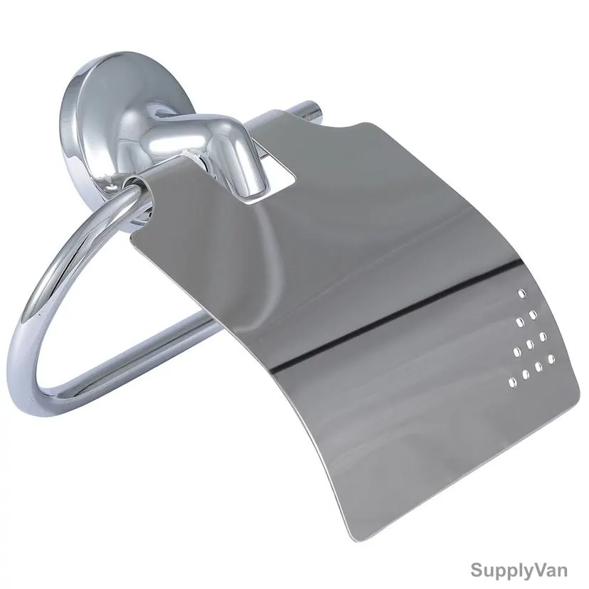 Linisi Toilet Paper Holder with Lid, 81986, Silver Colour, Brass — image 1