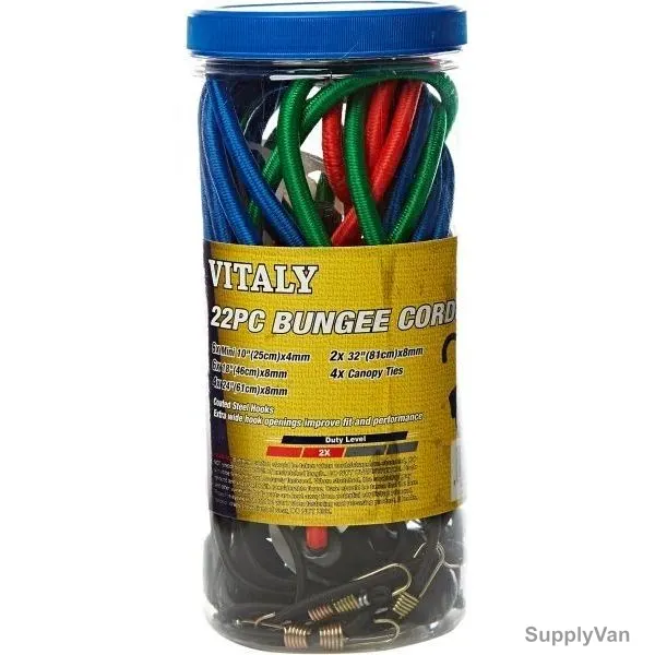 Vitaly Bungee Cord, Multicolor, 22PCS