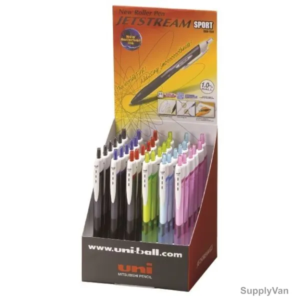 Uni-Ball Sport Retractable Ball Point Pen, SXN150-03D, Jetstream, 1.0MM Tip, Assorted Colors, 36 Pcs/Set
