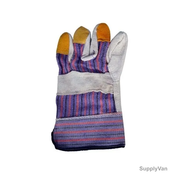 Single Palm Leather Working Gloves, MOP, Purple, 12 Pcs/Pack