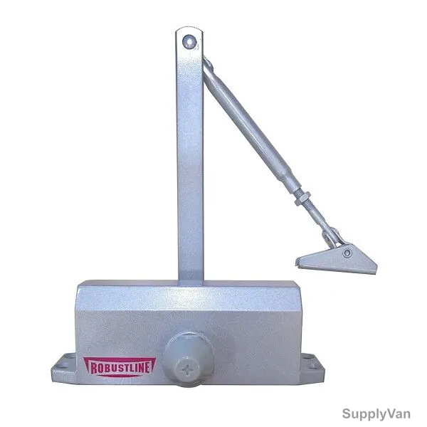 Robustline Automatic Adjustable Door Closer, 45 to 60 Kg Capacity, Silver — image 1