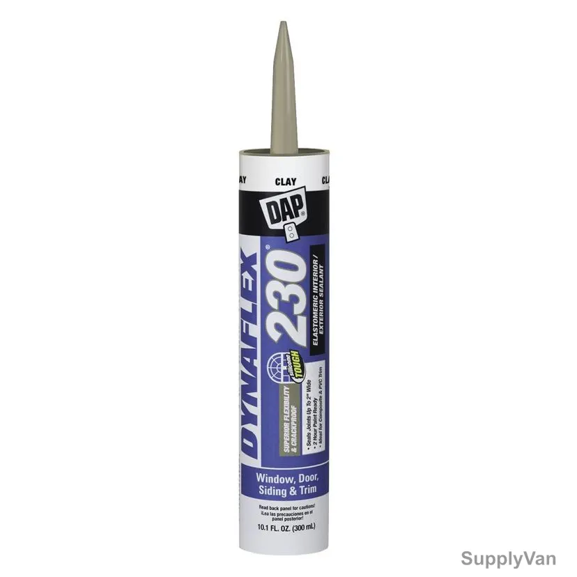 Dap Dynaflex 230 Elastomeric Sealant, 18416, Clay, 10.1 Oz, 12 Pcs/Pack — image 1