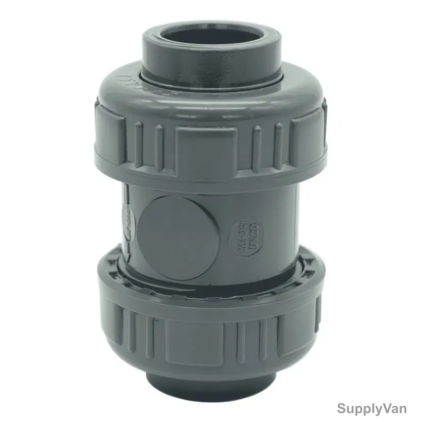 Effast Metric Solvent Welded Foot Valve, CDRHVD0200, HV Series, PVC-U, 20MM