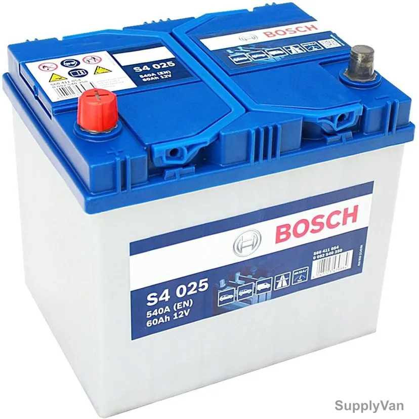 Bosch S4-025 Car Starter Battery, 0092S40250, 12V, 540A, 60Ah
