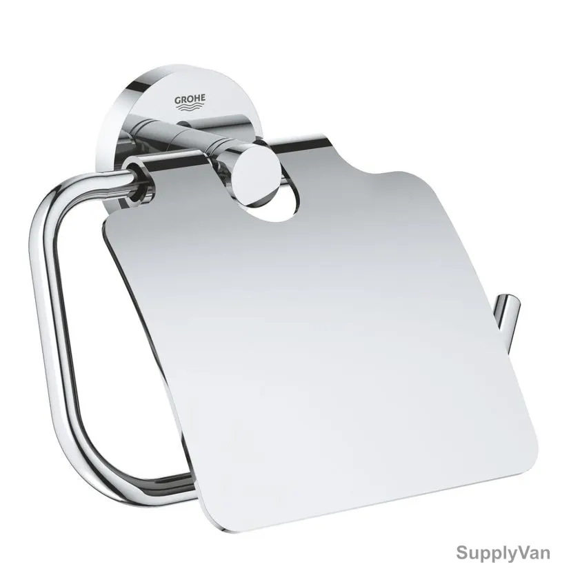 Grohe Wall Mounted Toilet Paper Holder, 40367001, Essentials, Metal, 167CM Length x 119CM Height, Starlight Chrome Finish