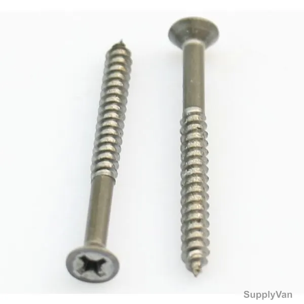 Patta Wood Screw, WODPHL, Zinc Plated, M8 x 1 Inch, PK100