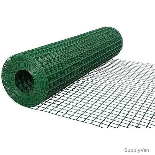Robustline PVC Coated Garden Fence, 3/4 Inch Mesh Size, 12 Feet Length x 3 Feet Width, Green — image 1