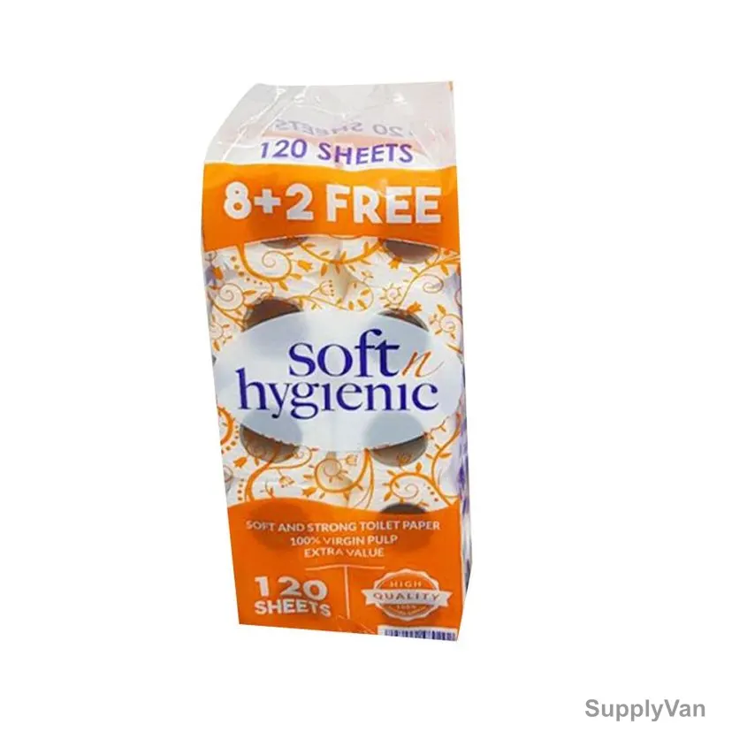 Snh Toilet Paper Roll, SNHTP120, White, 120 Pcs x 10 Rolls