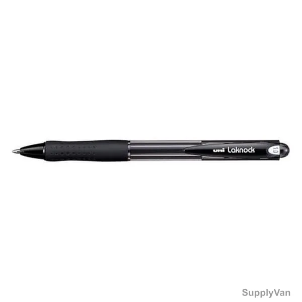 Uni-Ball Ball Point Pen, SN100M-06CBK, Laknock, 1.0MM Tip, Black, 6 Pcs/Pack