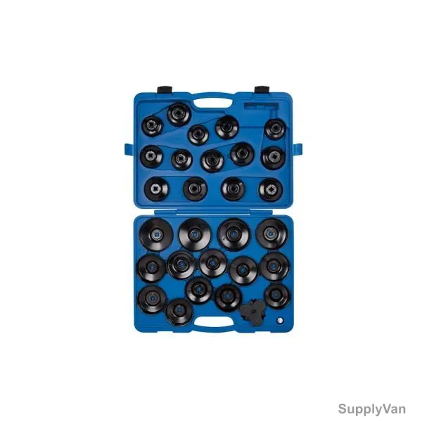 Kingtony Cup Type Oil Filter Wrench Set, 9AE6030, 3/8 Inch Drive, 30 Pcs/Set