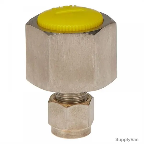 PI Controls Pipe Connector, FC-1-4OD-1-2F, 1/4 x 1/2 Inch, FNPT, Stainless Steel