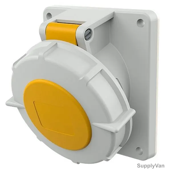 Mennekes Panel Mounted Socket, 1501, IP67, 3 Pole, 110V, 32A