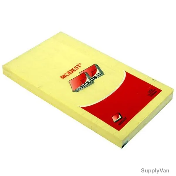 Modest Sticky Note, MS655Y, 100 Sheets, 3 Inch Width x 5 Inch Length, Yellow, 12 Pads/Pack