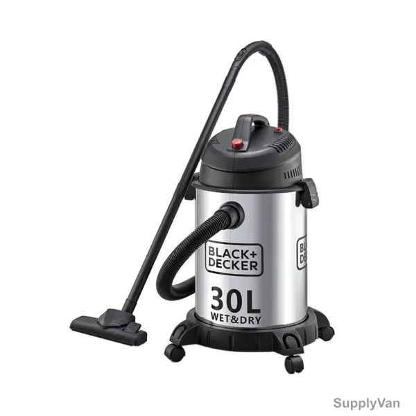 Black and Decker Wet and Dry Vacuum Cleaners, WV1450-B5, 1610W, 30L, Silver and Black — image 1
