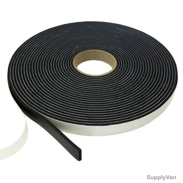 Single Sided Foam Tape, 6MM, 48MM x 7.5 Mtrs, Black