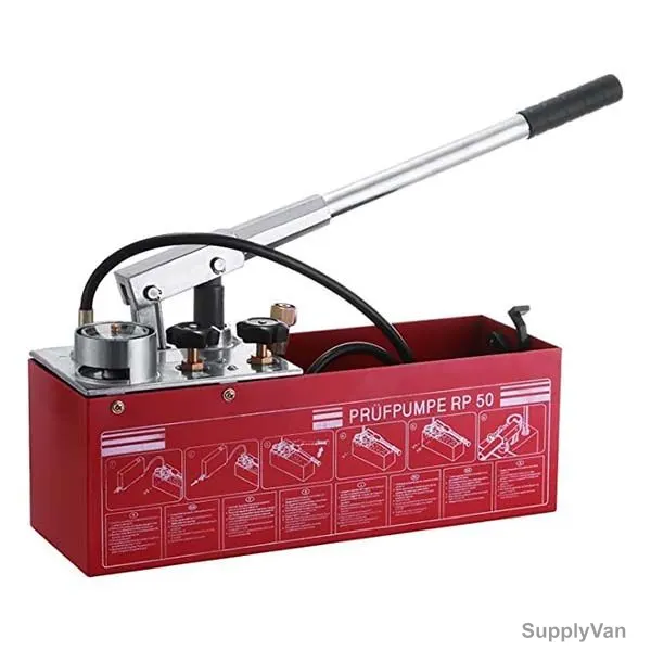 Aqson Hydraulic Manual Pressure Test Pump, RP50, 1/2 Inch FNPT, 0-50 Bar, 3 Gallon Tank Capacity — image 1