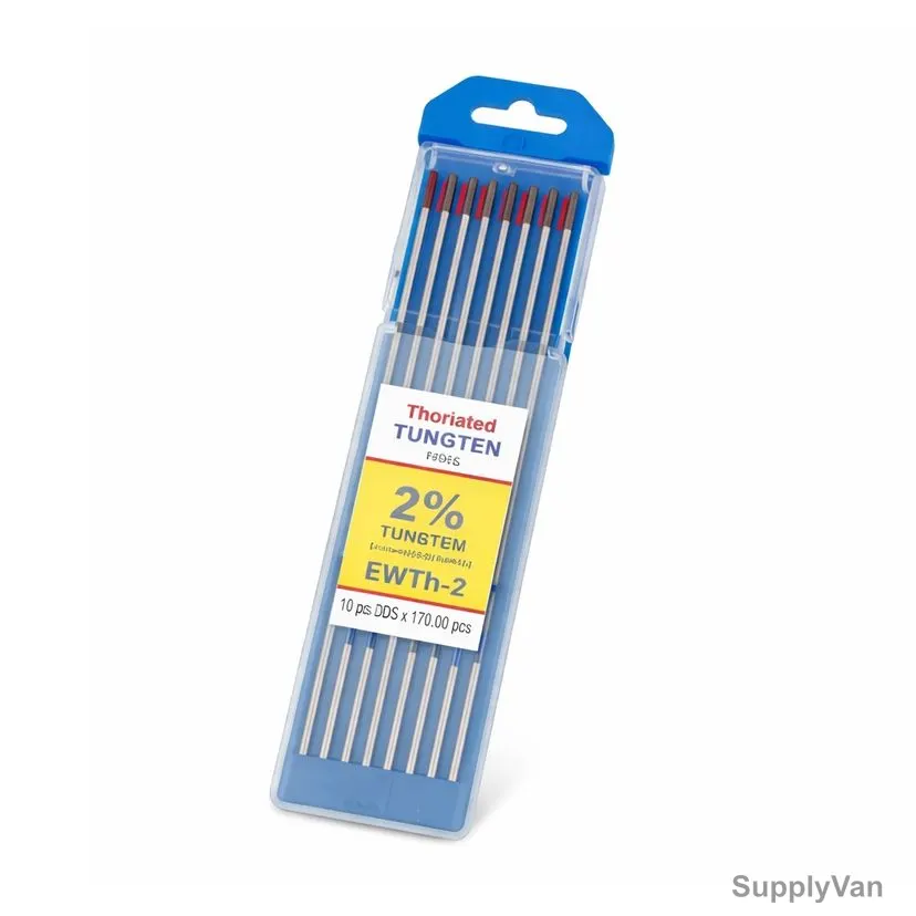 Thoriated Tungsten Electrode, 2.4MM Dia x 7 Inch Length, 10 Pcs/Pack