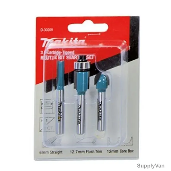 Makita Router Bit Set, D-30209, 3PCS