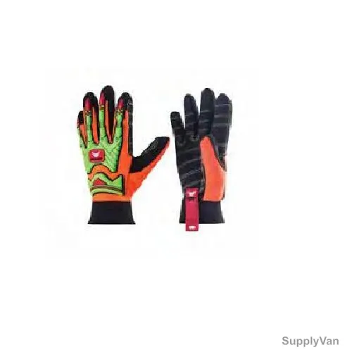 Rigman Impact Gloves, RIG10, L, High Visibility Green/Orange
