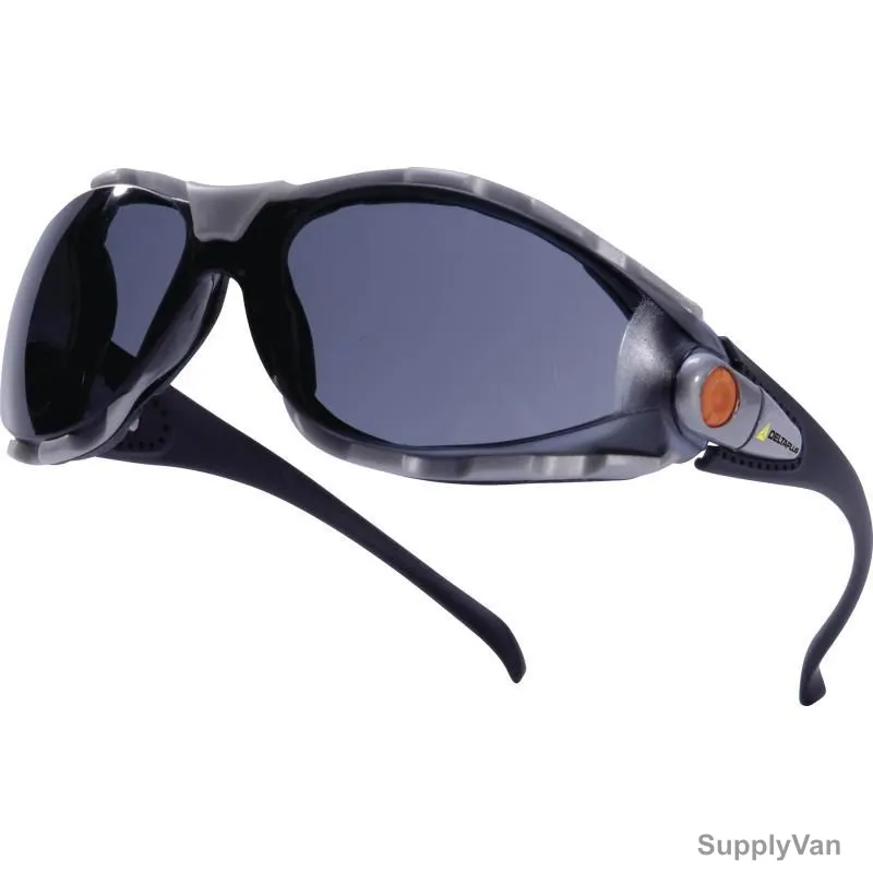 Delta Plus Safety Glasses, PACAYA-D, Polycarbonate, Smoke — image 1