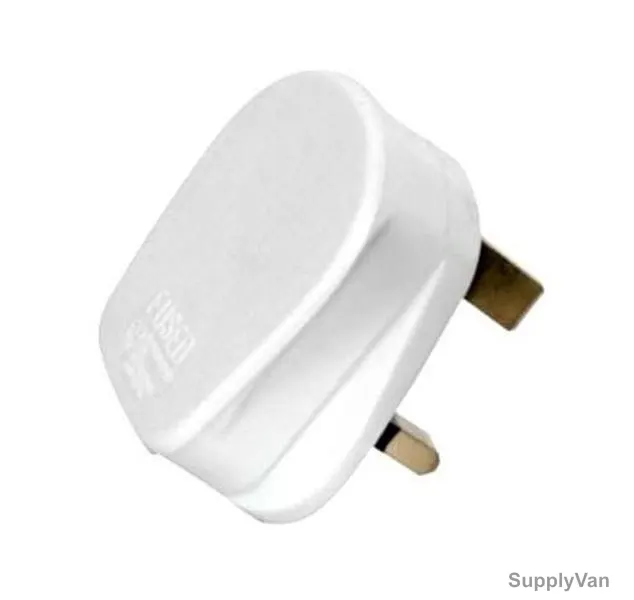 RR 3 Pin Fused Plug, 13A, White