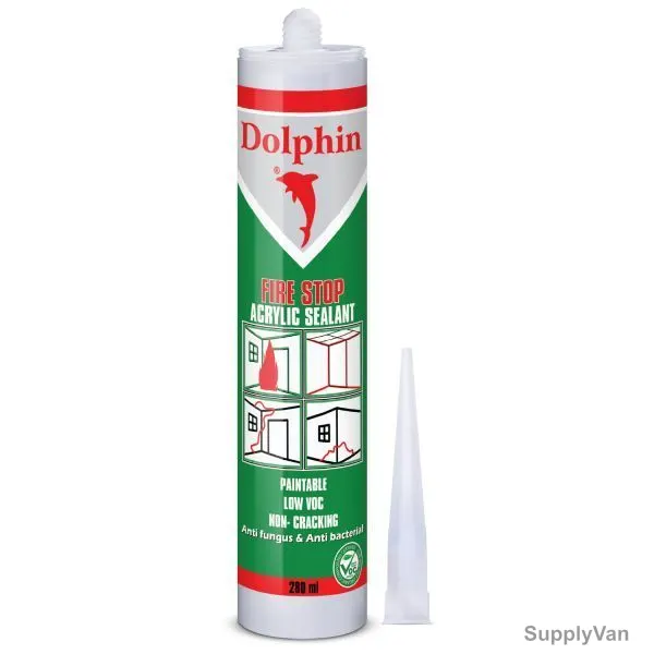 Dolphin Fire Stop Acrylic Sealant, 280ML, PK24