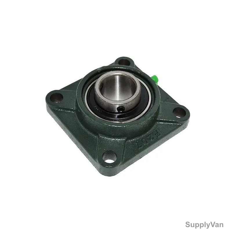 Fag 4 Bolt Square Flange Bearing Unit, UCF207, Cast Iron, 35MM Bore Dia