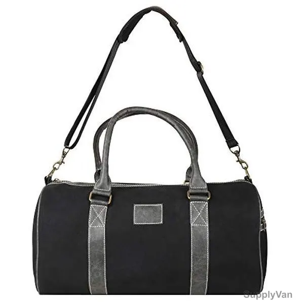 Mounthood Duffle Tote Bag, PU Leather, 29 Ltrs, Black — image 1