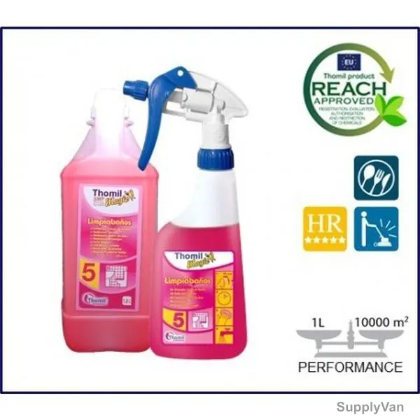 Thomil Magic SMP No.5 Bathroom Cleaner, CSMP152, 1 Litre, Pink