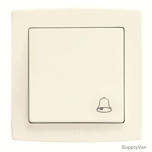 ABB Push Button Switch With Bell Symbol, AC429-82, Concept BS, 250V, 10A, Ivory White