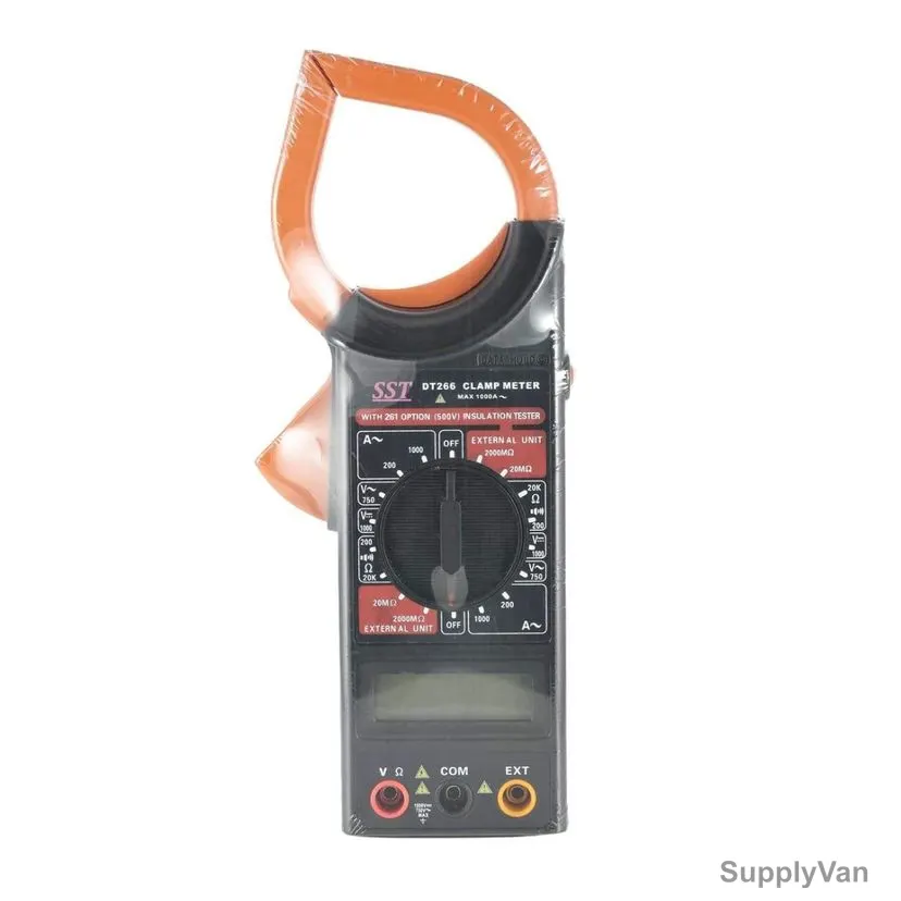 SST Digital Clamp Meter, DT266, 9V, 10A, Black/Orange — image 1