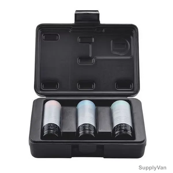 Wurth Impact Socket Wrench Set, 071413430, 1/2 Inch Drive, 3 Pcs/Set — image 1