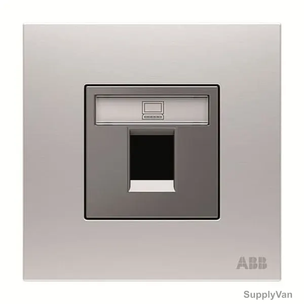ABB Wall Plate, AM33544-ST, Millenium, 1 Gang, RJ45