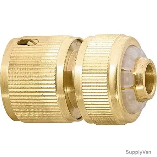 Palisad Quick Detachable Hose Connector, 662408, Aquastop, Brass, 1/2 Inch