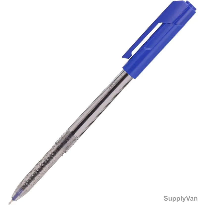 Deli Ball Point Pen With Low Viscosity Ink, EQ00930, 0.7MM, Blue, 12 Pcs/Pack
