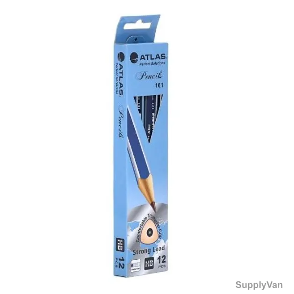 Atlas HB Pencil, AS-PW-161, Blue/Silver, 12 Pcs/Pack