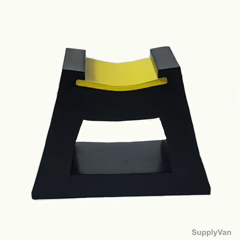 Bulwark Rubber Wheel Stopper, 140x100MM, Black-Yellow