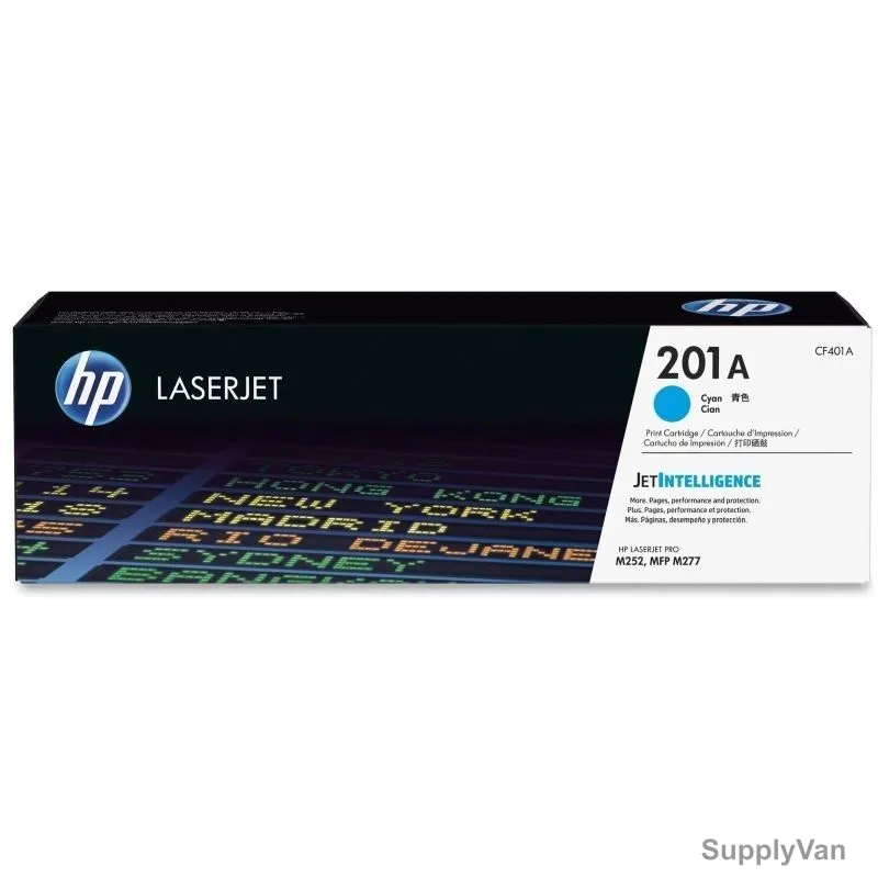 HP Original LaserJet Toner Cartridge, CF401A, 201A, Cyan — image 1