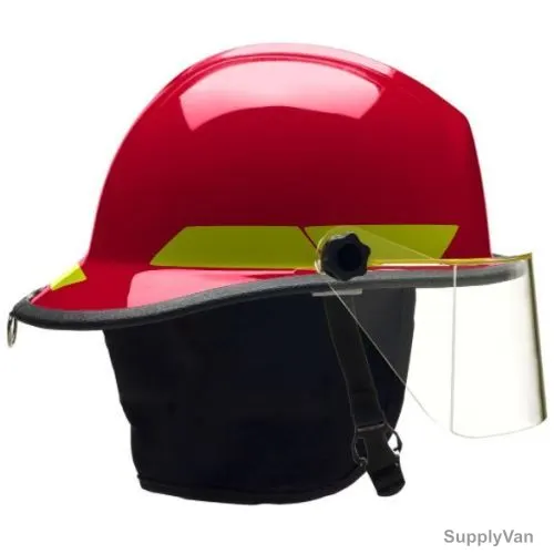 Bullard Fire Fighting Helmet, LTX, Red/Yellow
