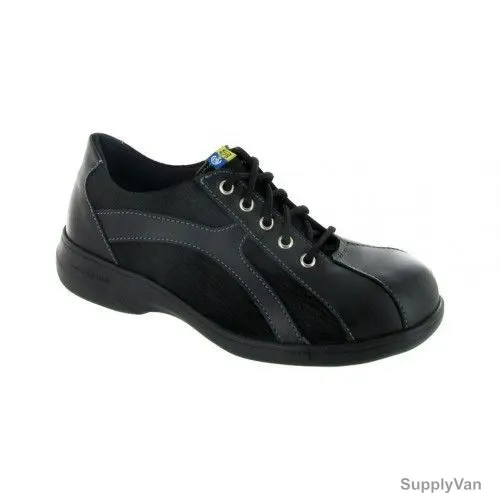 Mellow Walk Women Sneaker Safety Shoes, DAISY-420092, Leather, Size35.5, Black — image 1