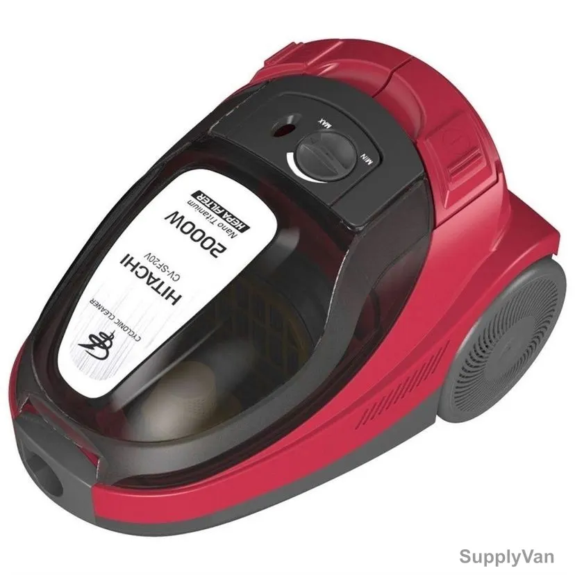 Hitachi Bagless Canister Vacuum Cleaner, CVSF20V24CBSLBR, 2000W, 220-240V, 1.6 Ltrs, Red and Black — image 1