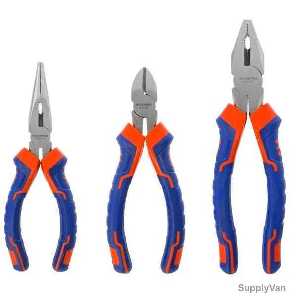 Workpro Plier Set, WP201007, Carbon Steel, 3 Pcs/Set — image 1