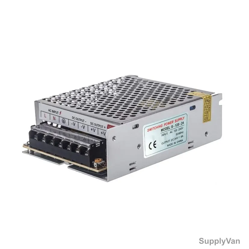 Morelian Voltage Transformer Switch Power Supply, 120W, 100-240VAC I/P, 24VDC O/P, 5A — image 1
