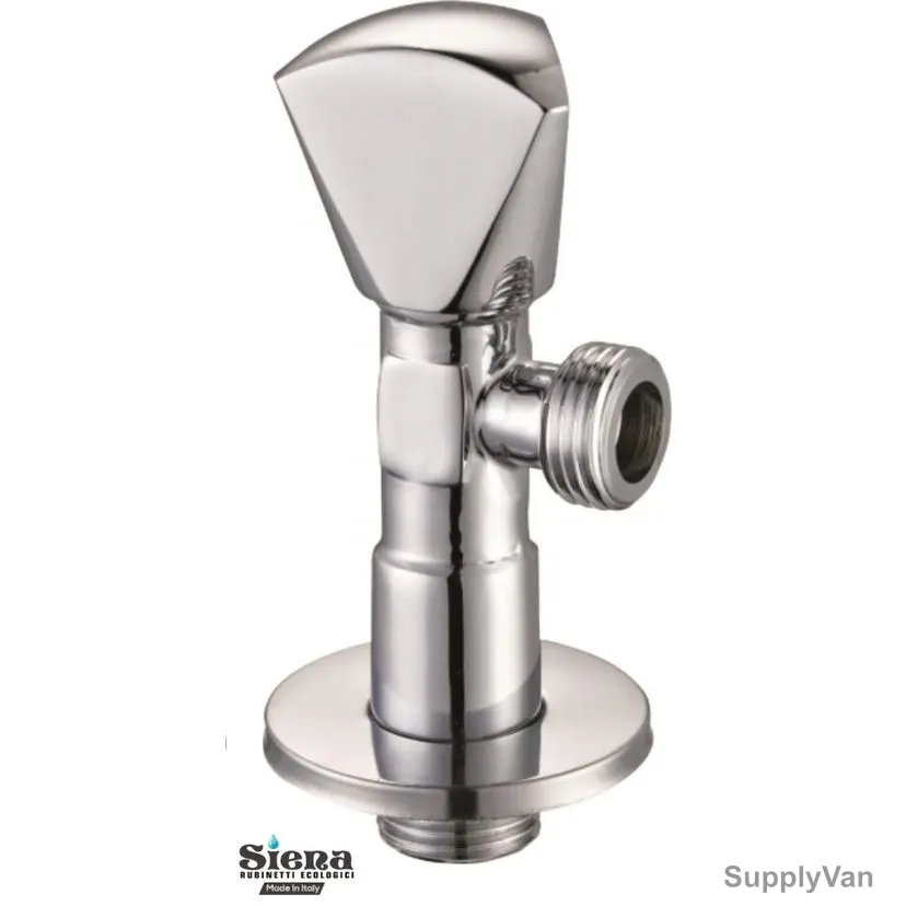 Siena Angle Valve, 60-61-108, SCHMIDT 210001, Brass, Matte Finish, Silver — image 1