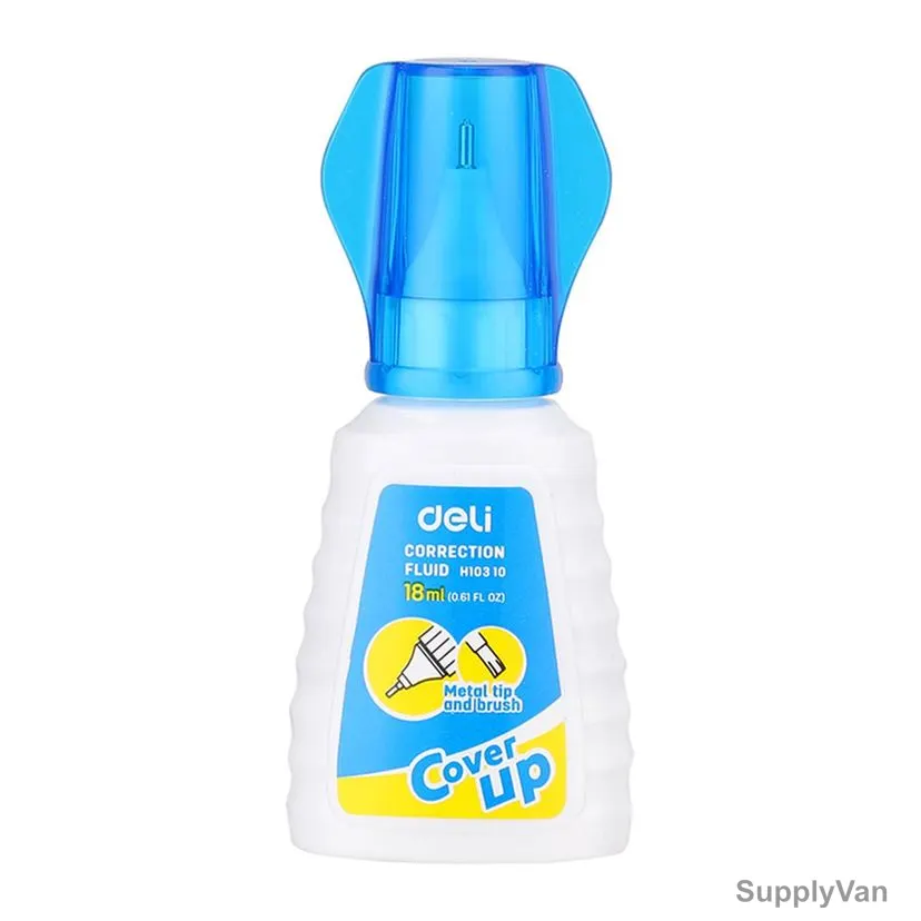 Deli Correction Fluid, EH10310, 18ML, White