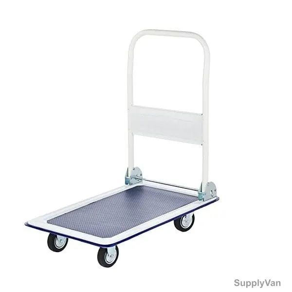 Aqson Foldable Platform Trolley, APT150, 150 Kg, Silver/Blue — image 1