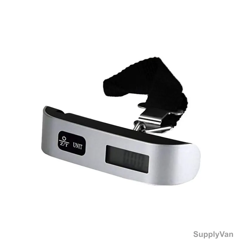 Digital Luggage Scale With Hanging Hook, 50 Kg, Black/Silver — image 1