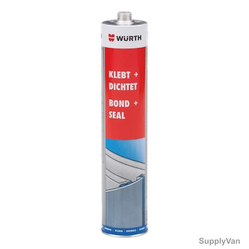 Wurth Bond and Seal Structural Adhesive, 08901001, 310ML, White