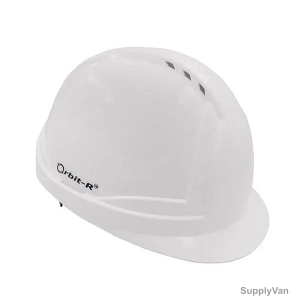 Perf 6 Point Industrial Safety Helmet, Orbit-RV, HDPE, Vented, White